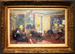 The living room with three lamps, rue saint-florentin by Édouard Vuillard