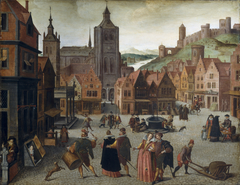 The Marketplace in Bergen op Zoom by Abel Grimmer