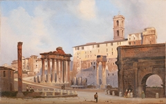 The Roman Forum by Ippolito Caffi