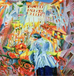 The Street Enters the House by Umberto Boccioni