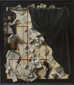 Trompe l'oeil. Board Partition with Letter Rack and Music Book by Cornelius Norbertus Gijsbrechts