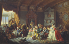 Tsar Peter I and his court by Stanisław Chlebowski