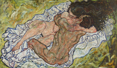 Umarmung (Liebespaar II) by Egon Schiele