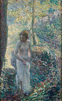 Una joven en el bosque by Henri Lebasque