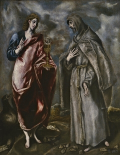 San Juan Evangelista y san Francisco de Asís by El Greco