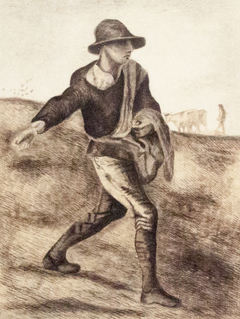 Sower (after Millet, 1881) by Vincent van Gogh