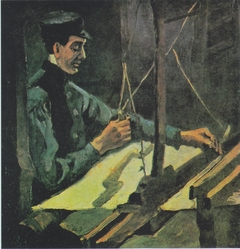 Weaver at the loom - (View to right) by Vincent van Gogh