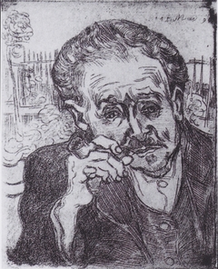 Portrait of Doctor Gachet with Pipe by Vincent van Gogh