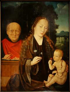 Vierge à l'Enfant avec un donateur by Anonymous