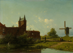 View of a Dutch town by Jan Weissenbruch