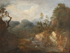 View of a River with Rocks and Trees by Benjamin Barker