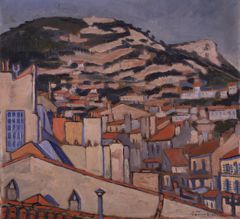 View of Mount Faron in Toulon (Provence) by Jules Marie Canneel