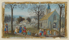 Villagers on Their Way to Church by Simon Bening