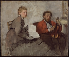 Violinist and Young Woman by Edgar Degas