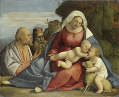 Virgin and Child with young John the Baptist, Saints Peter and Antony Abbot by Unknown Artist