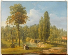 Vue du parc du Raincy by Pierre Antoine Marchais