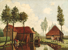 Watermolen te Mol by Charles Claessens