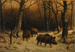 Wild Boars in the Snow by Rosa Bonheur