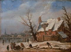 Winter landscape by Esaias van de Velde