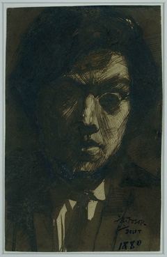 Zelfportret van de schilder Jan Toorop by Jan Toorop