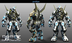 3D Robot Warrior games character Design By Gameyan game outsourcing company - Chicago, USA by GameYan Studio