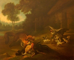 A Fox in the Farmyard by Jean-Baptiste Oudry