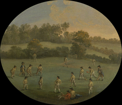 A Game of Cricket (The Royal Academy Club in Marylebone Fields, now Regent's Park) by Anonymous