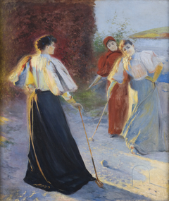 A Game of Crocquet by Leon Wyczółkowski