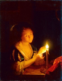 A Girl Reading a Letter by Godfried Schalcken