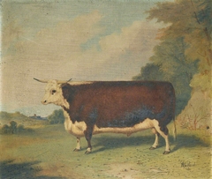 A Prize Bull in a Landscape by Richard Whitford