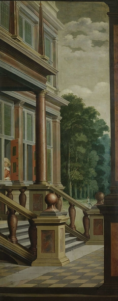 A Seven-Part Decorative Sequence: An Outdoor Stairway by Dirck van Delen