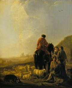 A Shepherd with His Flock by Aelbert Cuyp