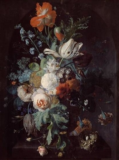 A Vase with Flowers by Jan van Huysum