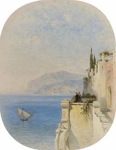 A view in Genoa by George Edwards Hering