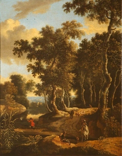 A Wooded Landscape by Jan Hackaert