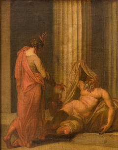 Alexander the Great and Diogenes. by Nicolai Abildgaard