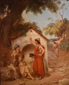 Algerian women around the fountain by Hippolyte Lazerges