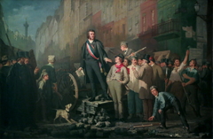 Alphonse Baudin (1811-1851) sur la barricade du faubourg Saint-Antoine, le 3 décembre 1851 by Louis-Ernest Pichio