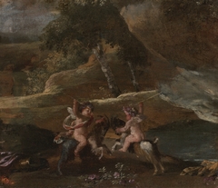 Amours chevauchant des boucs by Nicolas Poussin