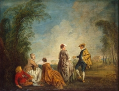 An Embarrasing Proposal by Antoine Watteau