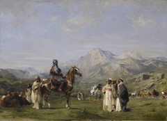 An Encampment in the Atlas Mountains by Eugène Fromentin