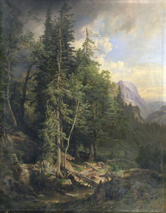 Aus den steirischen Gebirgswäldern bei Neuberg by Anton Hansch