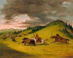 Battle Between Sioux and Sac and Fox by George Catlin