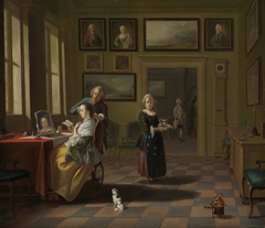 Bei der Morgentoilette by Justus Juncker