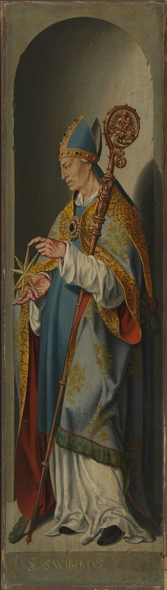 Beweinungsaltar, Flügelaußenseite: Hl. Suitbert by Barthel Bruyn the Elder