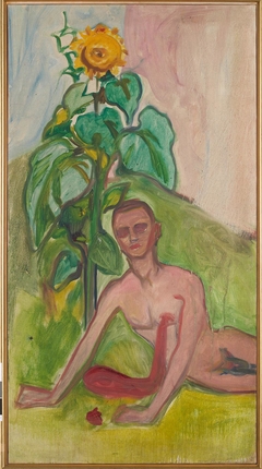 Bleeding Man and Sunflower by Edvard Munch