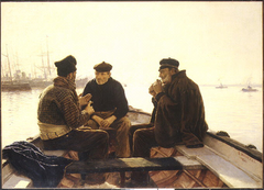 Boatmen of Barcelona by Dionisio Baixeras Verdaguer