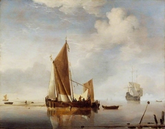 Calm: A Fishing Boat at Anchor by Willem van de Velde the Younger