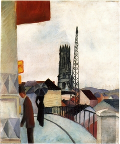 Cathedral at Freiburg, Switzerland by August Macke