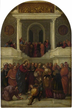 Christ and the Woman taken in Adultery by Ludovico Mazzolino